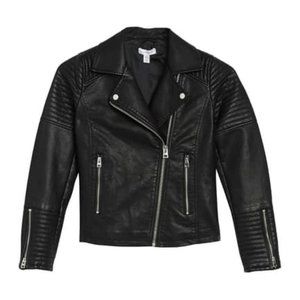 Rosa Faux Leather Biker Jacket